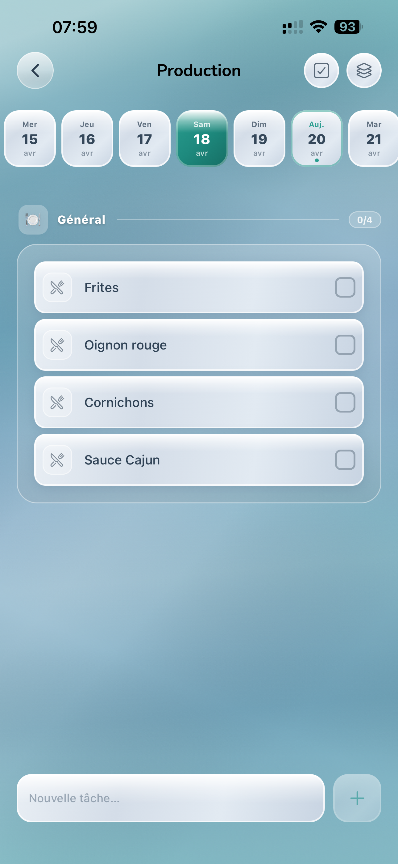 Production par service